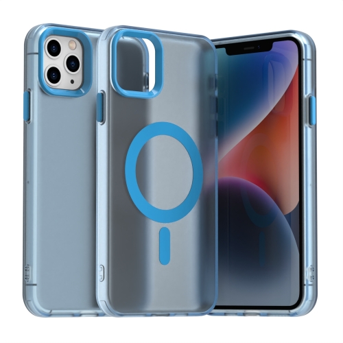 

For iPhone 11 Pro Candy Magsafe PC Hybrid TPU Phone Case(Blue)