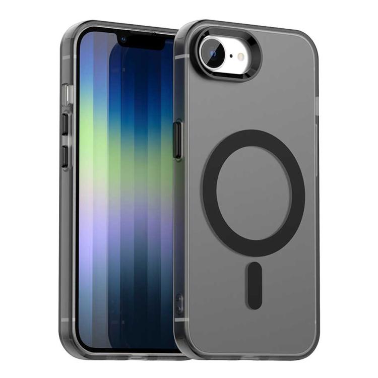 

For iPhone 16e Candy Magsafe PC Hybrid TPU Phone Case(Black)