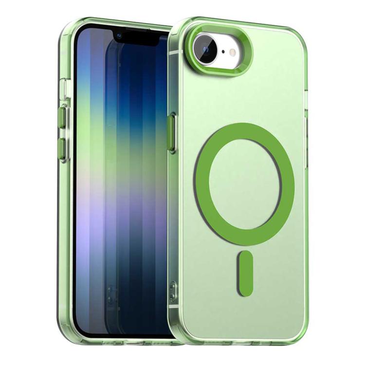

For iPhone 16e Candy Magsafe PC Hybrid TPU Phone Case(Green)