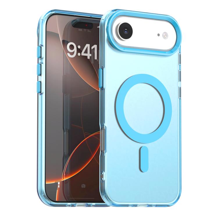

For iPhone Air Candy Magsafe PC Hybrid TPU Phone Case(Blue)