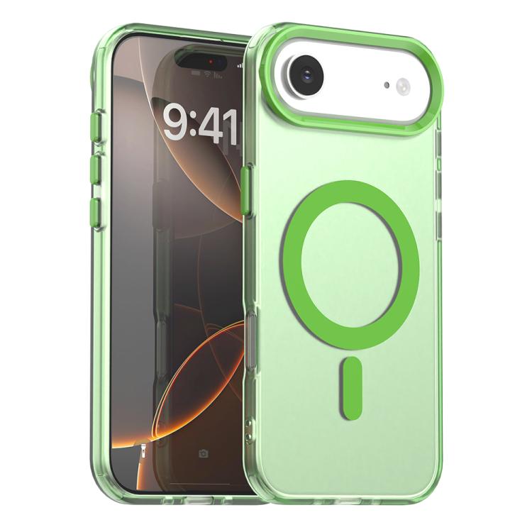 

For iPhone 17 Air Candy Magsafe PC Hybrid TPU Phone Case(Green)