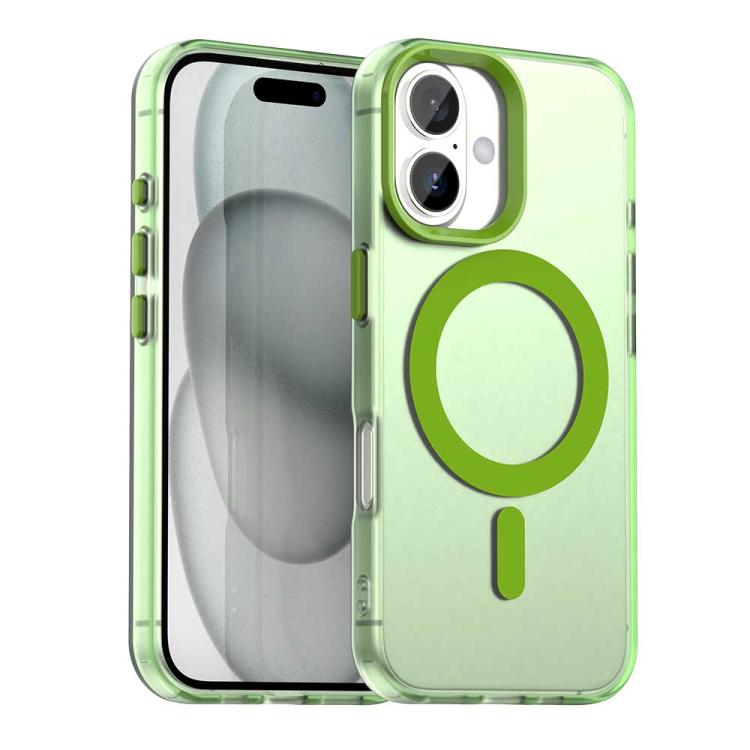 

For iPhone 17 Candy Magsafe PC Hybrid TPU Phone Case(Green)