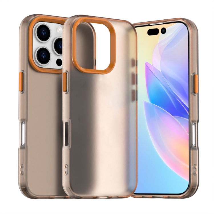 

For iPhone 16 Pro Candy PC Hybrid TPU Shockproof Phone Case(Orange)