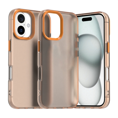 

For iPhone 16 Plus Candy PC Hybrid TPU Shockproof Phone Case(Orange)