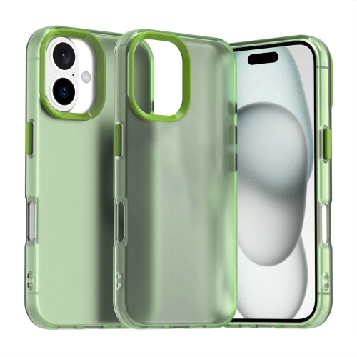 

For iPhone 16 Plus Candy PC Hybrid TPU Shockproof Phone Case(Green)