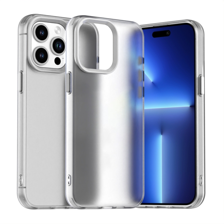 

For iPhone 15 Pro Max Candy PC Hybrid TPU Shockproof Phone Case(White)
