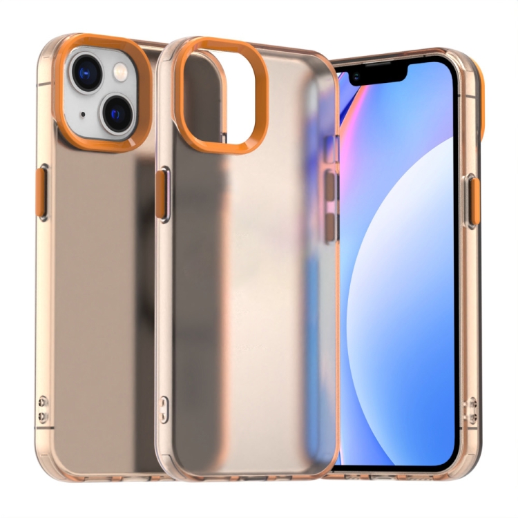 

For iPhone 15 Candy PC Hybrid TPU Shockproof Phone Case(Orange)