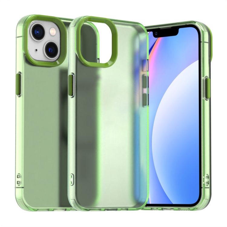 

For iPhone 15 Candy PC Hybrid TPU Shockproof Phone Case(Green)