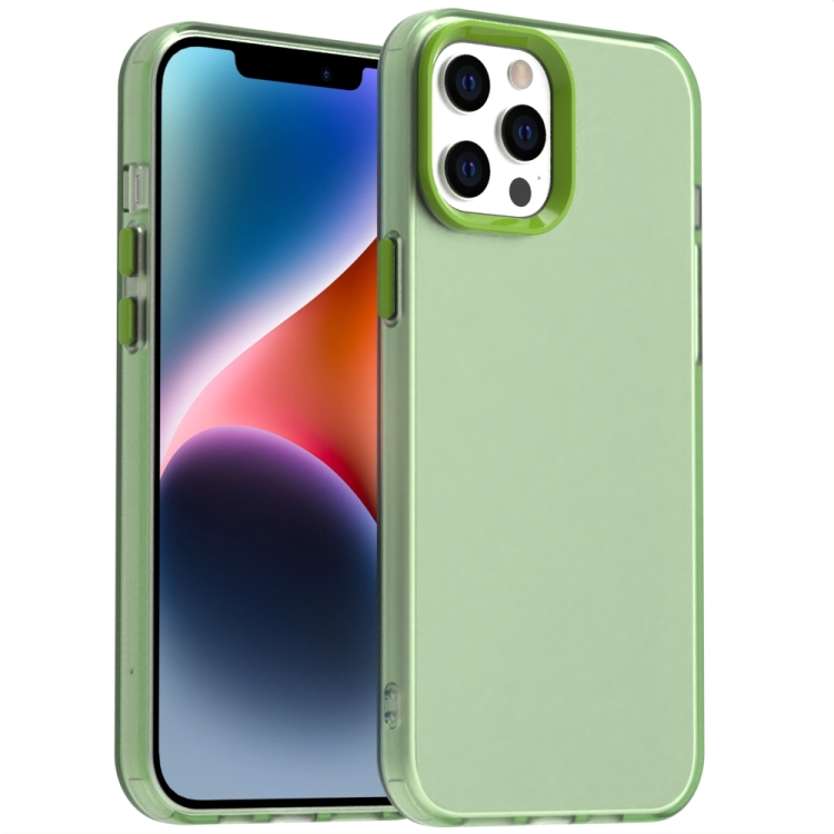 

For iPhone 12 Pro Candy PC Hybrid TPU Shockproof Phone Case(Green)