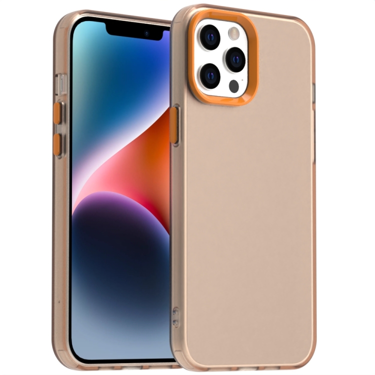 

For iPhone 12 Pro Max Candy PC Hybrid TPU Shockproof Phone Case(Orange)