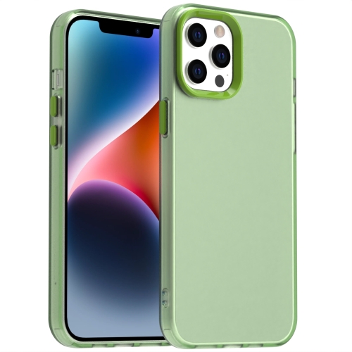 

For iPhone 12 Pro Max Candy PC Hybrid TPU Shockproof Phone Case(Green)