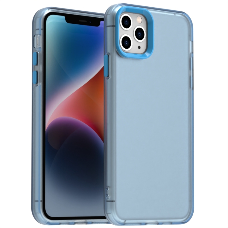 

For iPhone 11 Pro Candy PC Hybrid TPU Shockproof Phone Case(Blue)