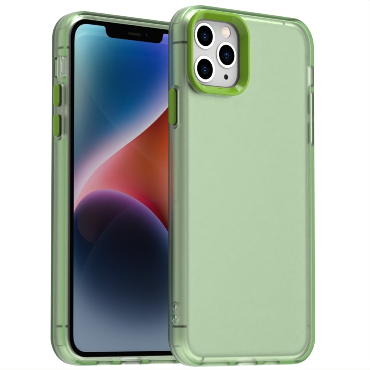 

For iPhone 11 Pro Candy PC Hybrid TPU Shockproof Phone Case(Green)