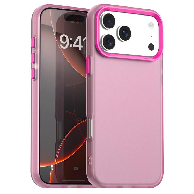 For iPhone 17 Pro Max Candy PC Hybrid TPU Shockproof Phone Case(Red)