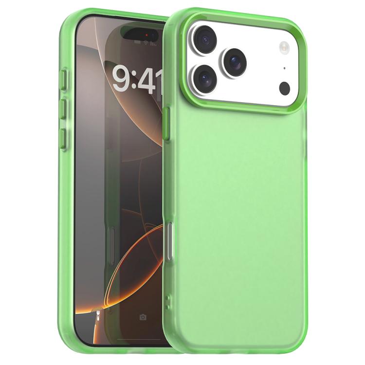 

For iPhone 17 Pro Candy PC Hybrid TPU Shockproof Phone Case(Green)