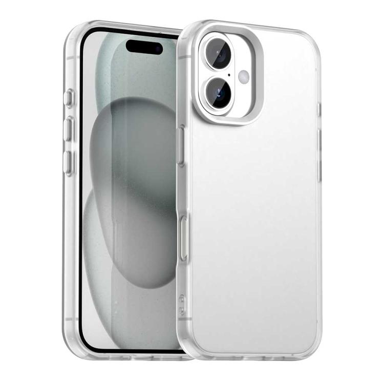 For iPhone 18 Candy PC Hybrid TPU Shockproof Phone Case(White)