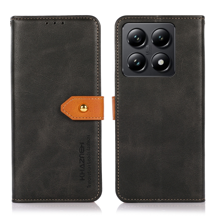 

For Xiaomi 14T Pro KHAZNEH Cowhide Texture Flip Leather Phone Case(Black)