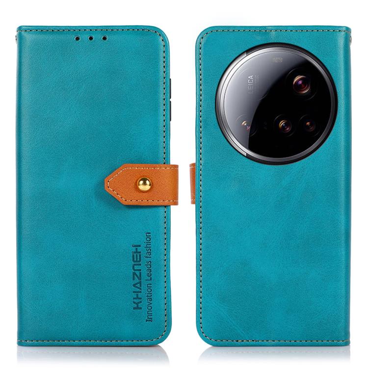 

For Xiaomi 15 Ultra KHAZNEH Cowhide Texture Flip Leather Phone Case(Blue)