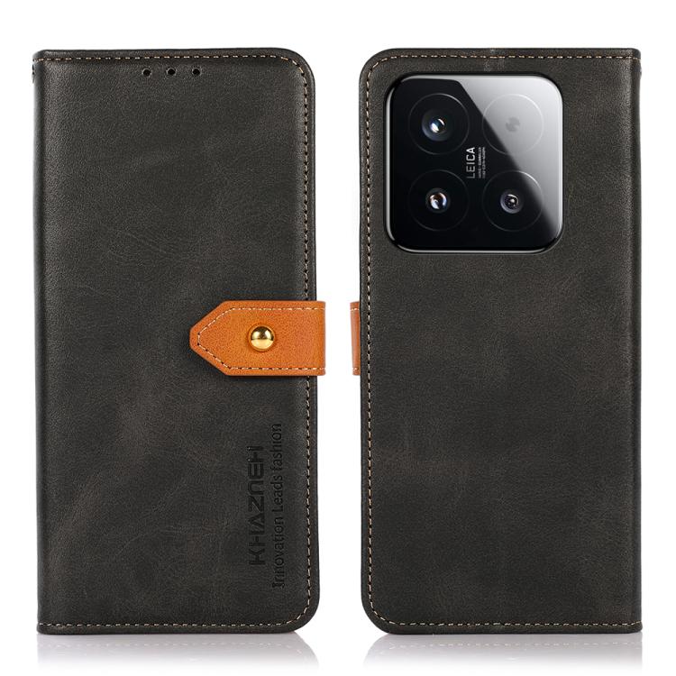 

For Xiaomi 15T 5G KHAZNEH Cowhide Texture Flip Leather Phone Case(Black)