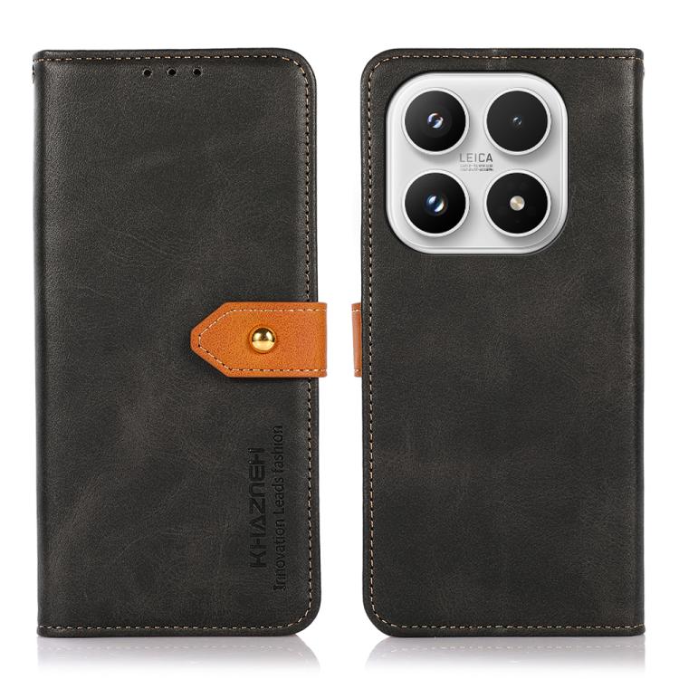 

For Xiaomi 17 KHAZNEH Cowhide Texture Flip Leather Phone Case(Black)