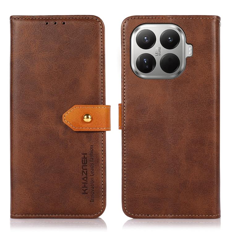 For Xiaomi 17T Pro 5G KHAZNEH Cowhide Texture Flip Leather Phone Case(Brown) — купить у Sunsky-online WW