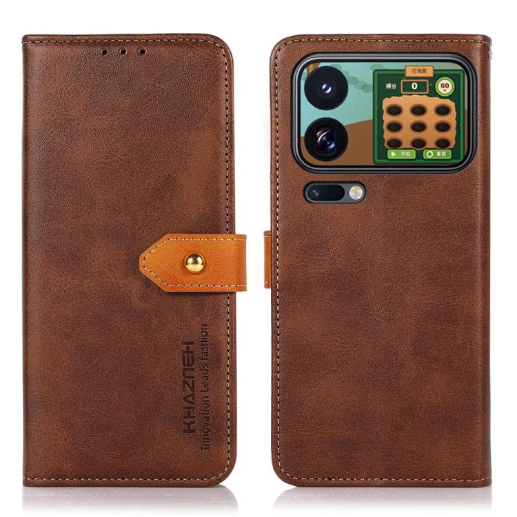 For Xiaomi 18 Pro Max 5G KHAZNEH Cowhide Texture Flip Leather Phone Case(Brown)