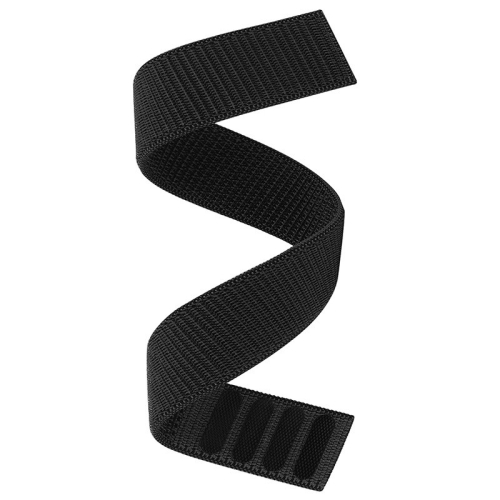 

For Garmin Fenix 8 AMOLED 51mm Knitted Nylon Hook And Loop Fastener Watch Band(Black)