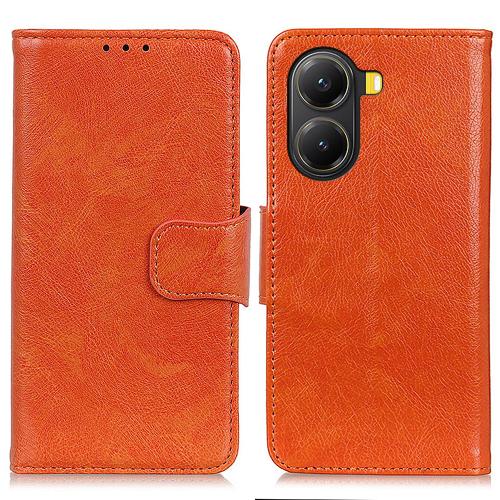 

For Xiaomi Poco X7 Pro Nappa Texture Horizontal Flip Leather Phone Case(Orange)