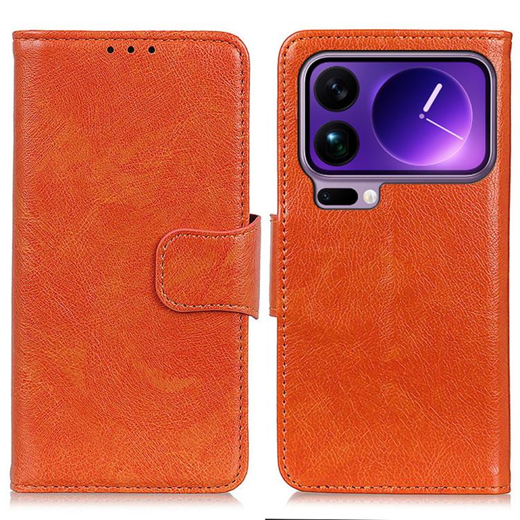 

For Xiaomi 17 Pro Nappa Texture Horizontal Flip Leather Phone Case(Orange)