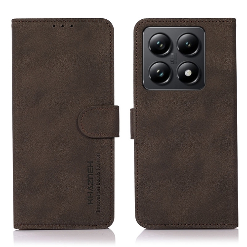 

For Xiaomi 14T Pro KHAZNEH Matte Texture Leather Phone Case(Brown)