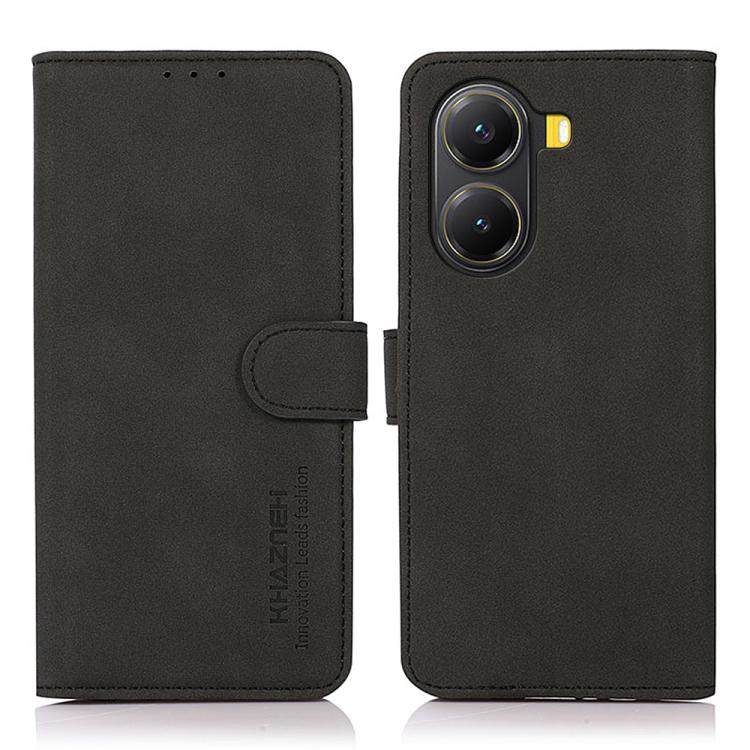 

For Xiaomi Poco X7 Pro KHAZNEH Matte Texture Leather Phone Case(Black)