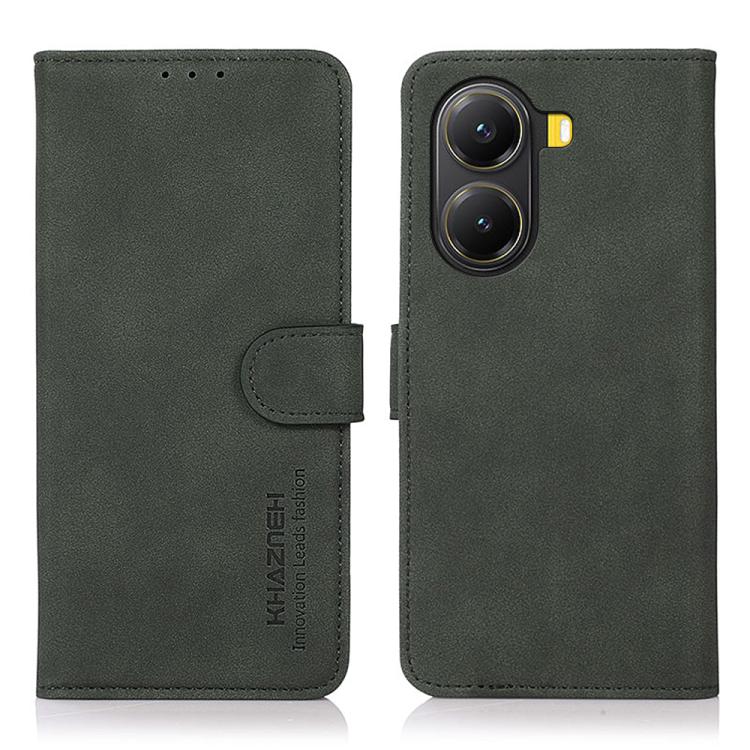 

For Xiaomi Poco X7 Pro KHAZNEH Matte Texture Leather Phone Case(Green)
