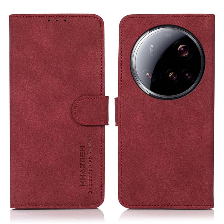 

For Xiaomi 15 Ultra KHAZNEH Matte Texture Leather Phone Case(Red)