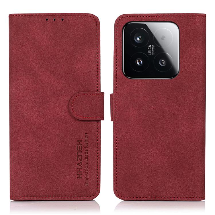 

For Xiaomi 15T 5G KHAZNEH Matte Texture Leather Phone Case(Red)