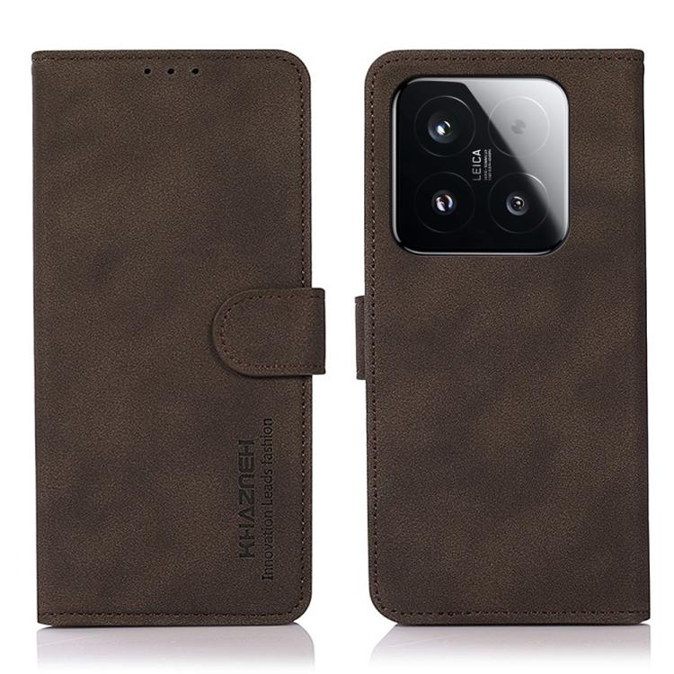 

For Xiaomi 15T 5G KHAZNEH Matte Texture Leather Phone Case(Brown)