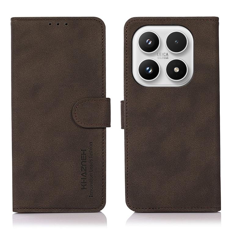 

For Xiaomi 17 KHAZNEH Matte Texture Leather Phone Case(Brown)