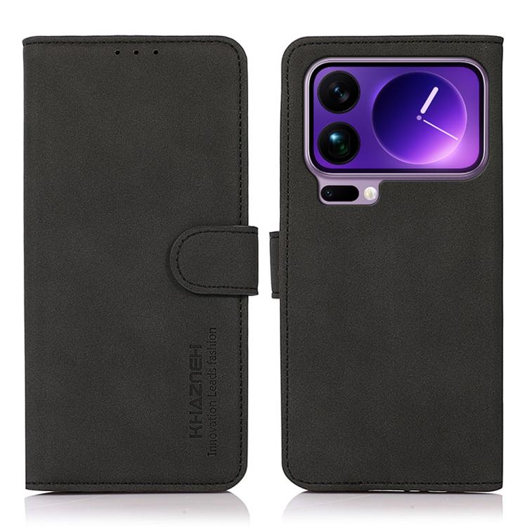 

For Xiaomi 17 Pro KHAZNEH Matte Texture Leather Phone Case(Black)