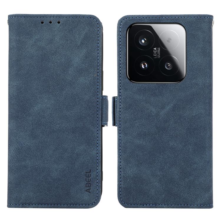 

For Xiaomi 15T 5G ABEEL Frosted Magnetic RFID Leather Phone Case(Blue)
