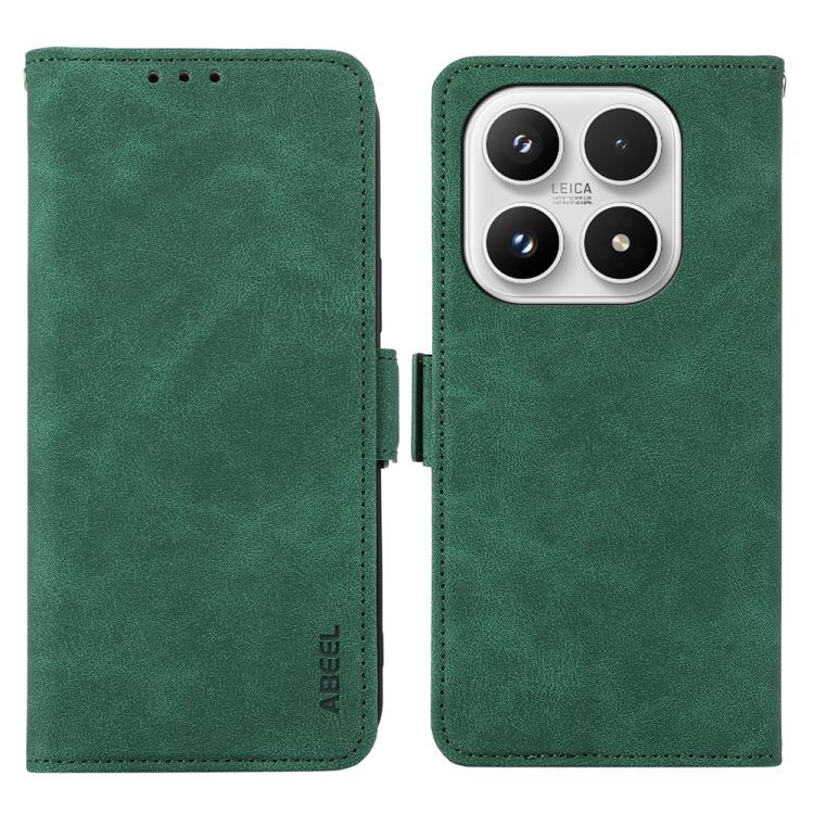 

For Xiaomi 17 ABEEL Frosted Magnetic RFID Leather Phone Case(Green)