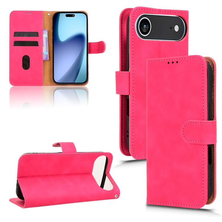 

For iPhone 17 Air Skin Feel Magnetic Flip Leather Phone Case(Rose Red)