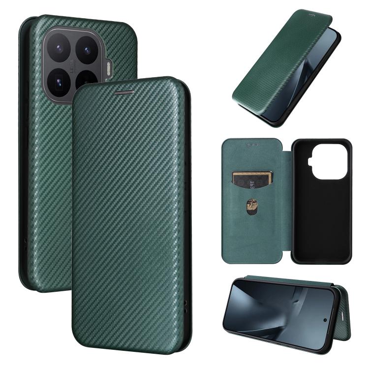 For Xiaomi 17T 5G Carbon Fiber Texture Flip Leather Phone Case(Green)
