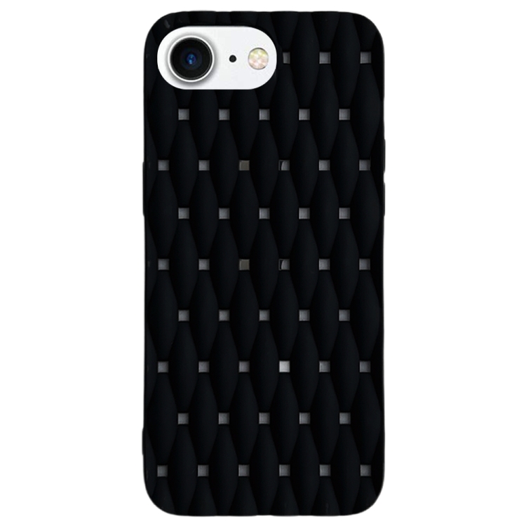 

For iPhone 7 / 8 / SE 2022 Weave Cooling Solid Color TPU Phone Case(Black)
