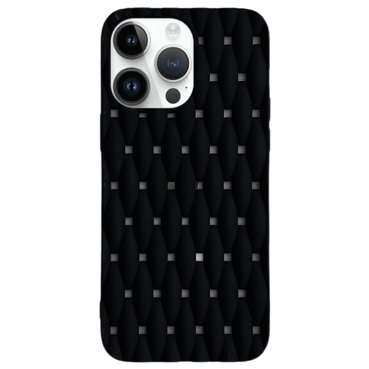 

For iPhone 13 Pro Weave Cooling Solid Color TPU Phone Case(Black)