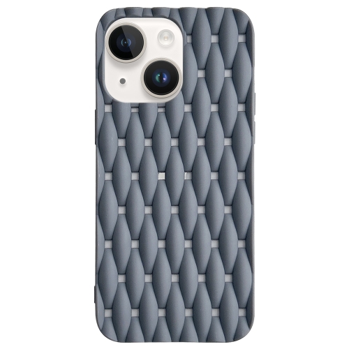 

For iPhone 13 Weave Cooling Solid Color TPU Phone Case(Grey)