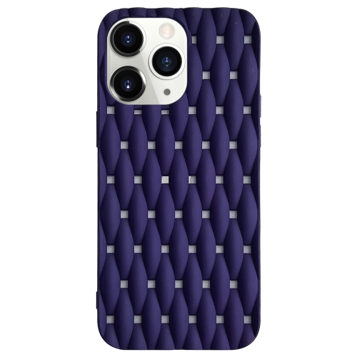 

For iPhone 11 Pro Weave Cooling Solid Color TPU Phone Case(Purple Blue)