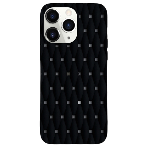 

For iPhone 11 Pro Weave Cooling Solid Color TPU Phone Case(Black)