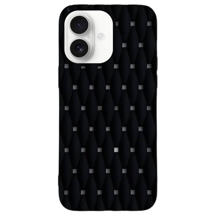 

For iPhone 16 Weave Cooling Solid Color TPU Phone Case(Black)