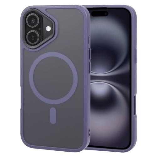 

For iPhone 16 GEBEI Skin Feel MagSafe Magnetic Phone Case(Purple)