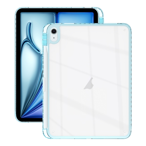 

For iPad Air 11 2024 / 2022 10.9 Acrylic Hybrid TPU Tablet Case with Pen Slot(Light Blue)