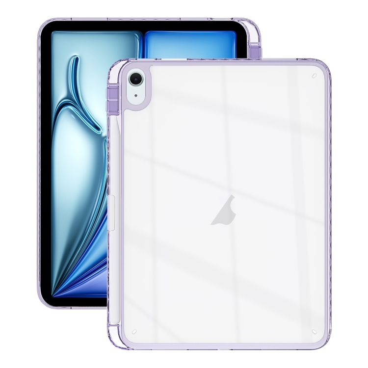 

For iPad Air 13 2025 / 2024 Acrylic Hybrid TPU Tablet Case with Pen Slot(Purple)